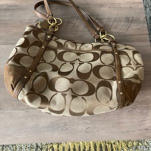 COACH ALEXANDRA CHAIN SIGNATURE SHOULDER F20807